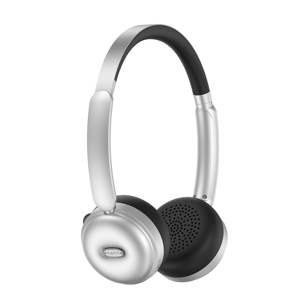 Havit bezdrátová sluchátka H616BT na uši Bluetooth 5.4 400mAh Type-C stříbrná černá