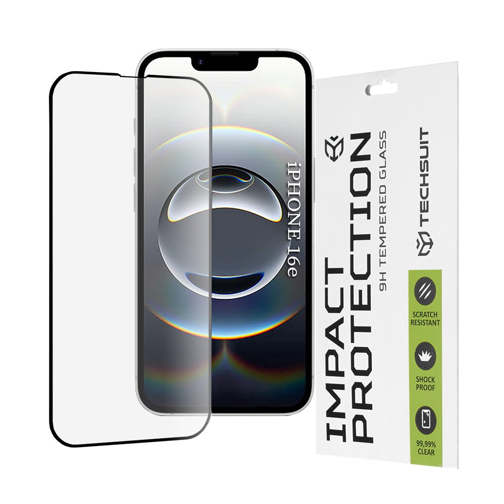 Ochranné sklo Techsuit 111D pro iPhone 16e černé
