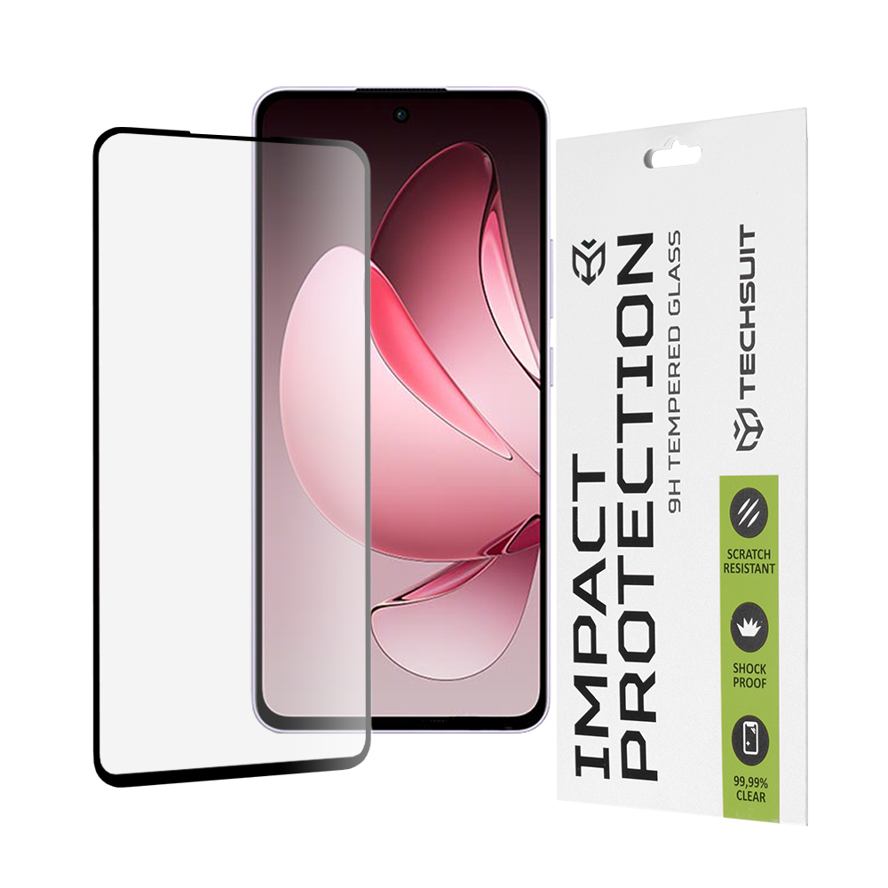 Ochranné sklo Techsuit 111D pro Oppo Reno13 F 4G/5G Reno13 FS 5G černé