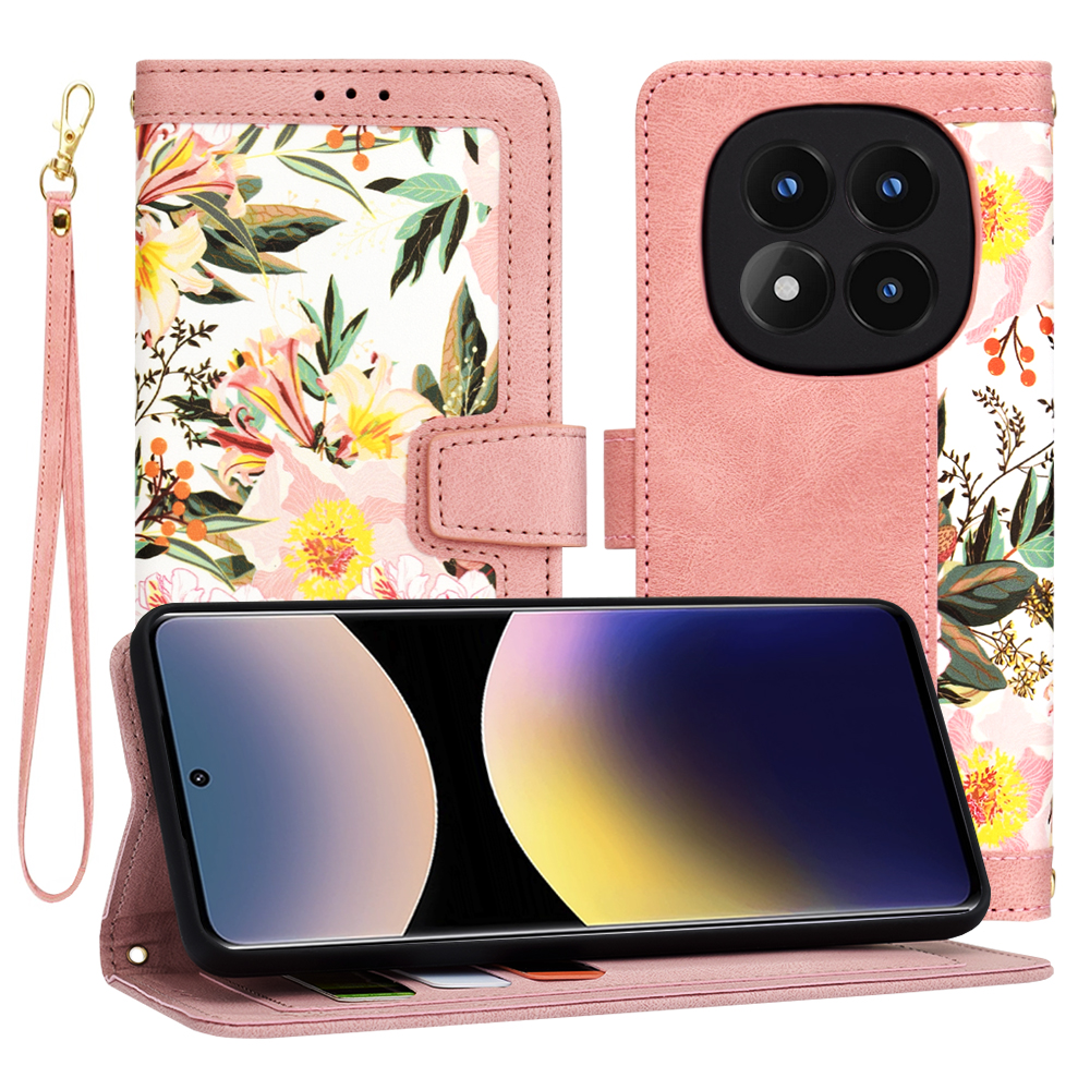 Pouzdro Techsuit FlipCraft pro Xiaomi Redmi Note 14 Pro 4G růžové