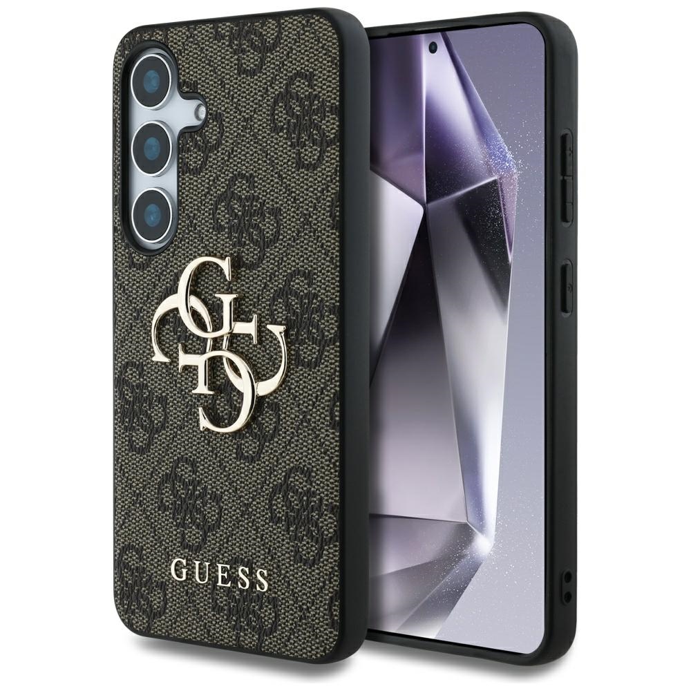 Guess Hardcase 4G Big Metal Logo pro Samsung Galaxy S25 hnědý