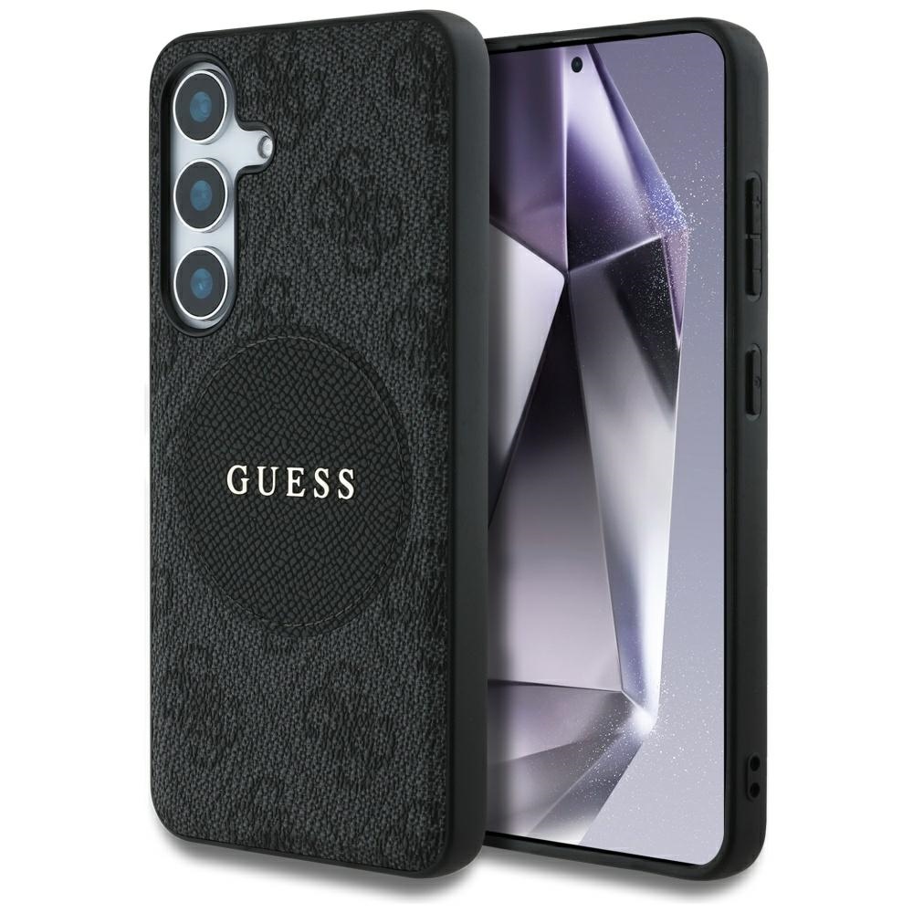 Guess 4G Circle Classic Logo MagSafe Samsung Galaxy S25 černá