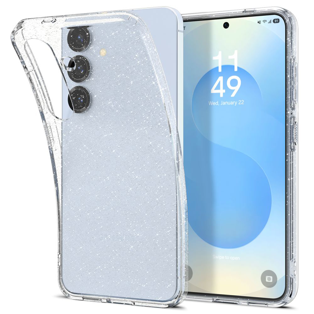 Spigen Liquid Crystal Glitter Samsung Galaxy S25 Křišťálový křemen