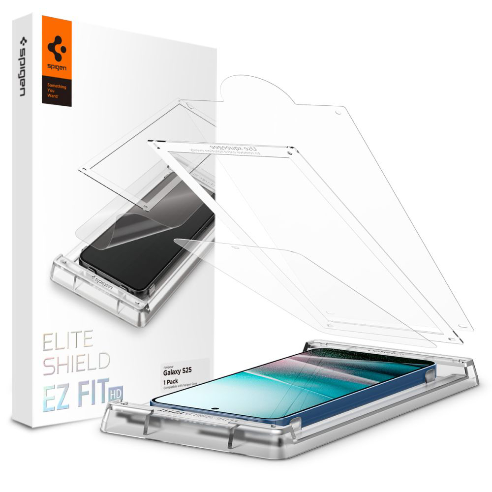 Spigen Elite Shield EZ Fit HD Samsung Galaxy S25 Průhledný