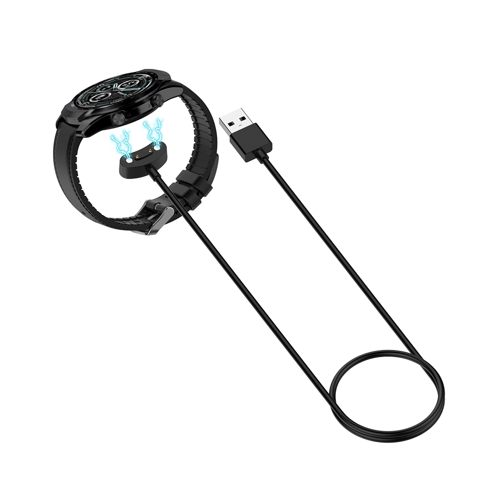 Techsuit kabel pro bezdrátové nabíjení hodinek Mobvoi TicWatch černý