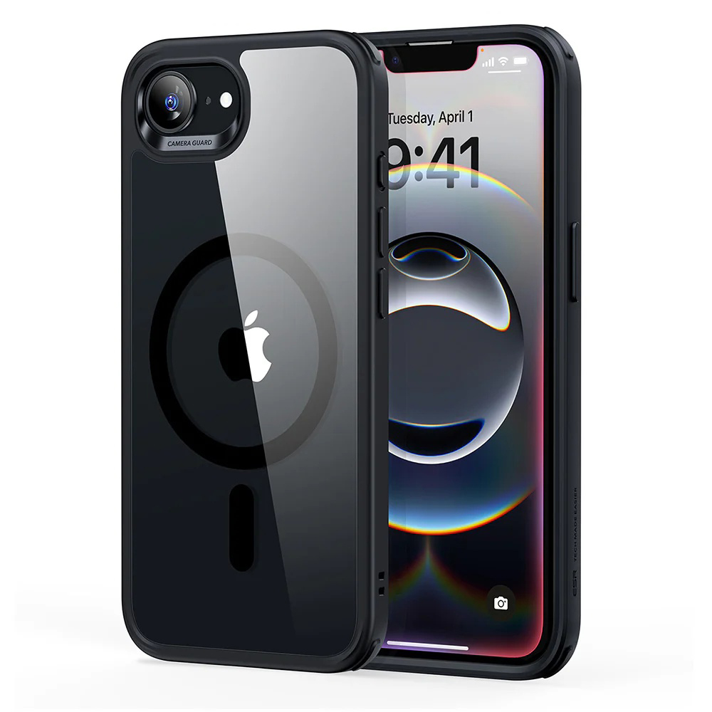 ESR Classic Hybrid HaloLock pro iPhone 16e čirý černý