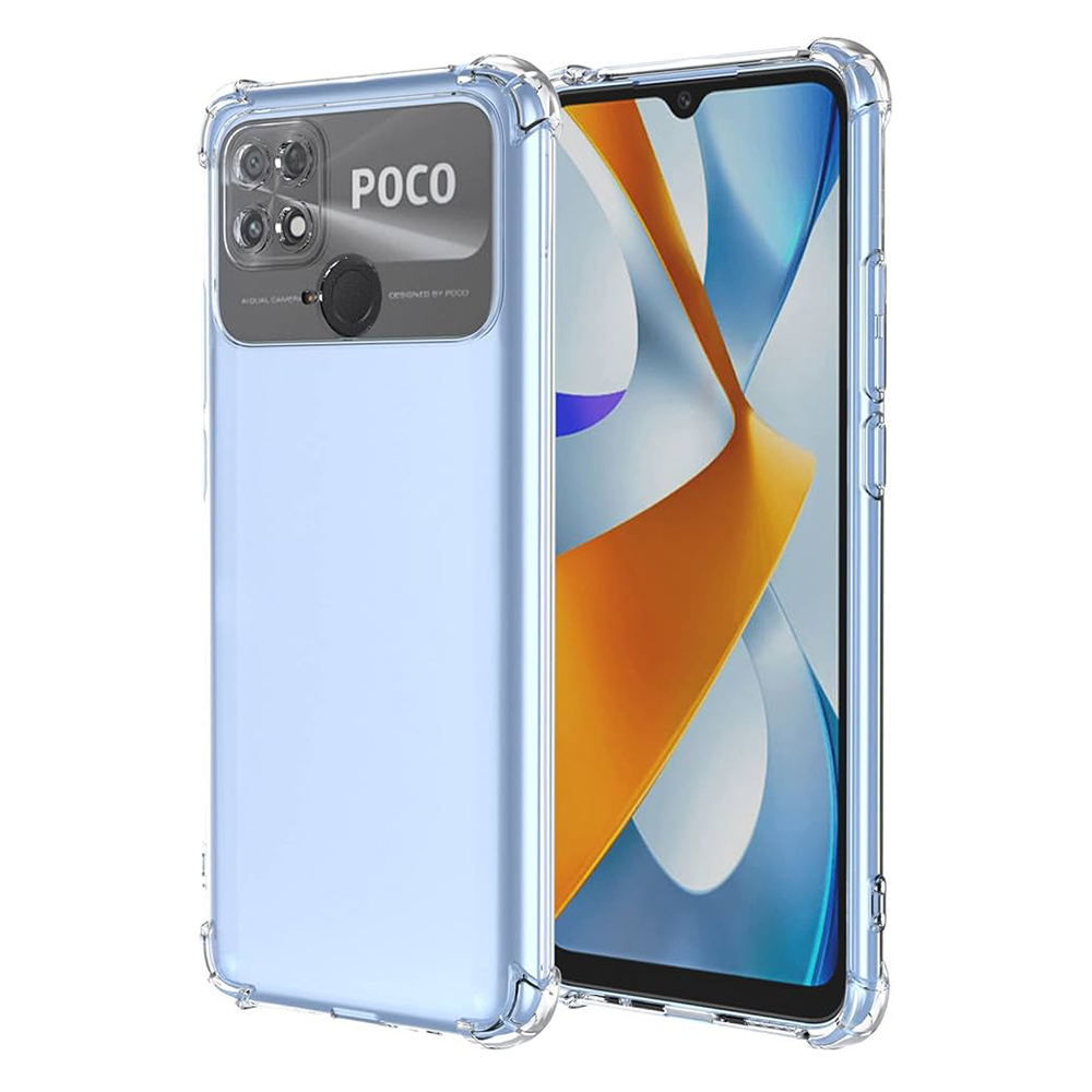 Techsuit Shockproof průhledný silikon pro Xiaomi Poco C40 průhledný