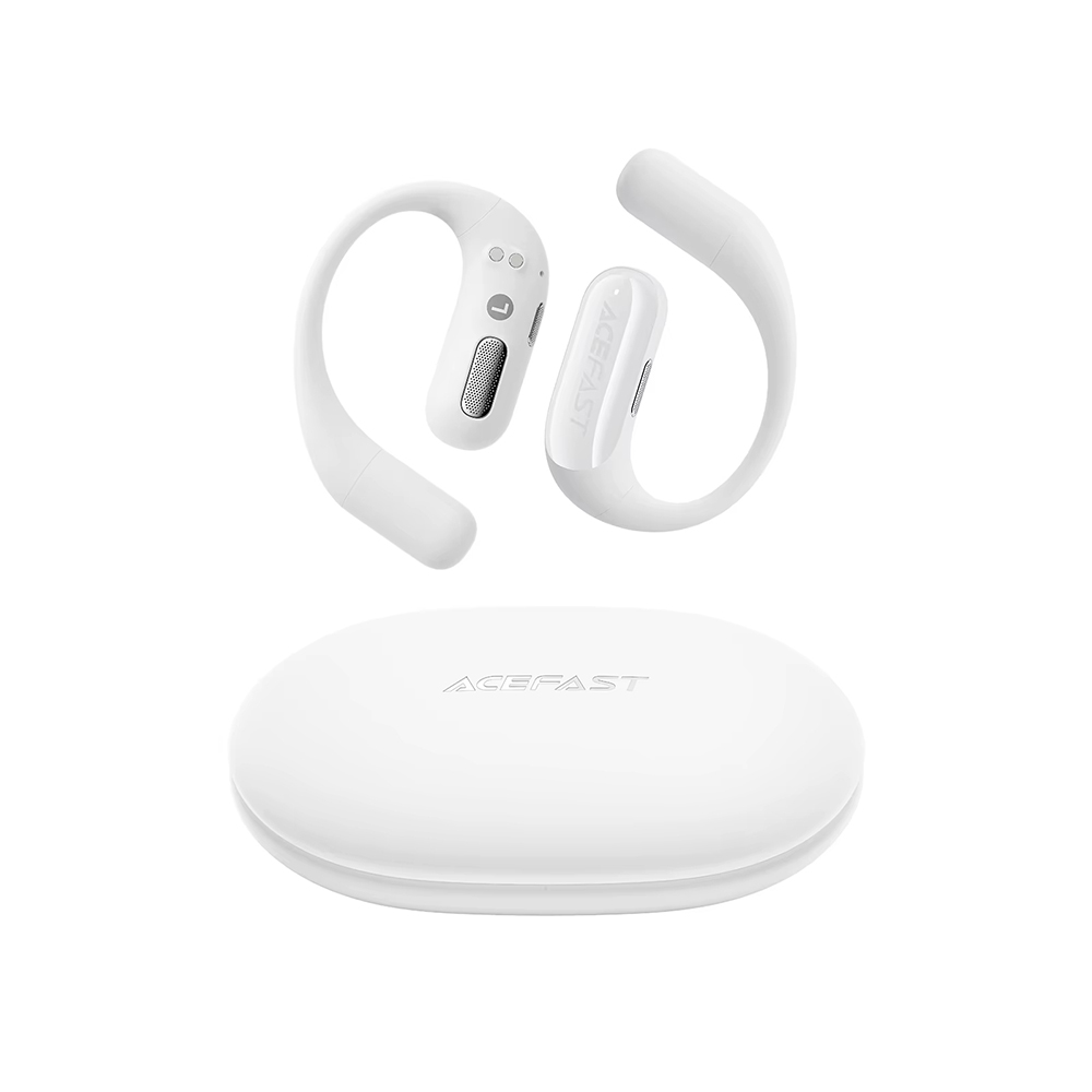 Acefast bezdrátová sluchátka FA002 pro sport Bluetooth V5.3 IP54 500mAh bílá