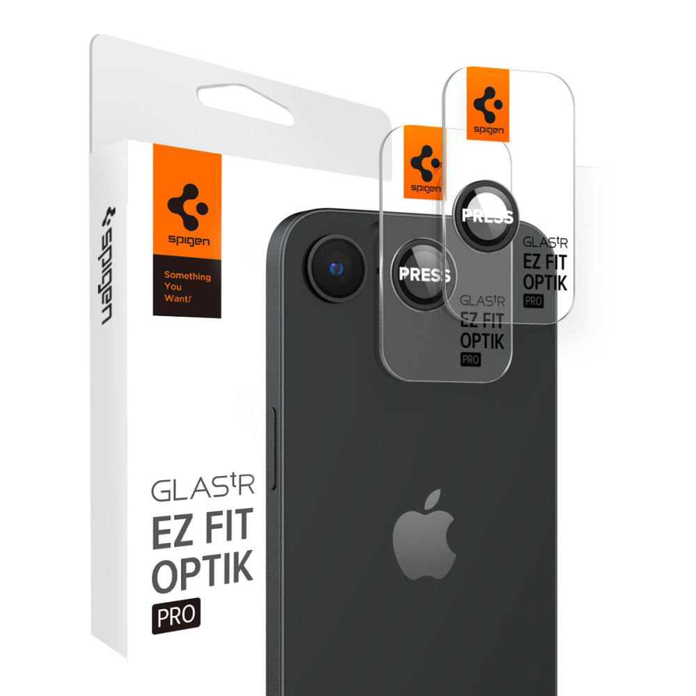 Spigen Optik.tR EZ Fit Pro sklo na kameru (2 ks) iPhone 16e černá