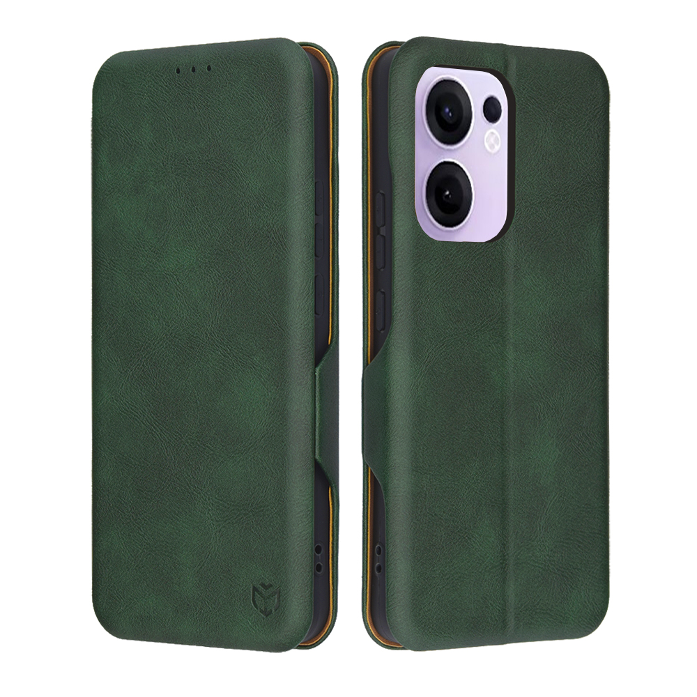 Techsuit Safe Wallet Plus pro Oppo Reno13 F 4G Reno13 F 5G Reno13 FS 5G zelená