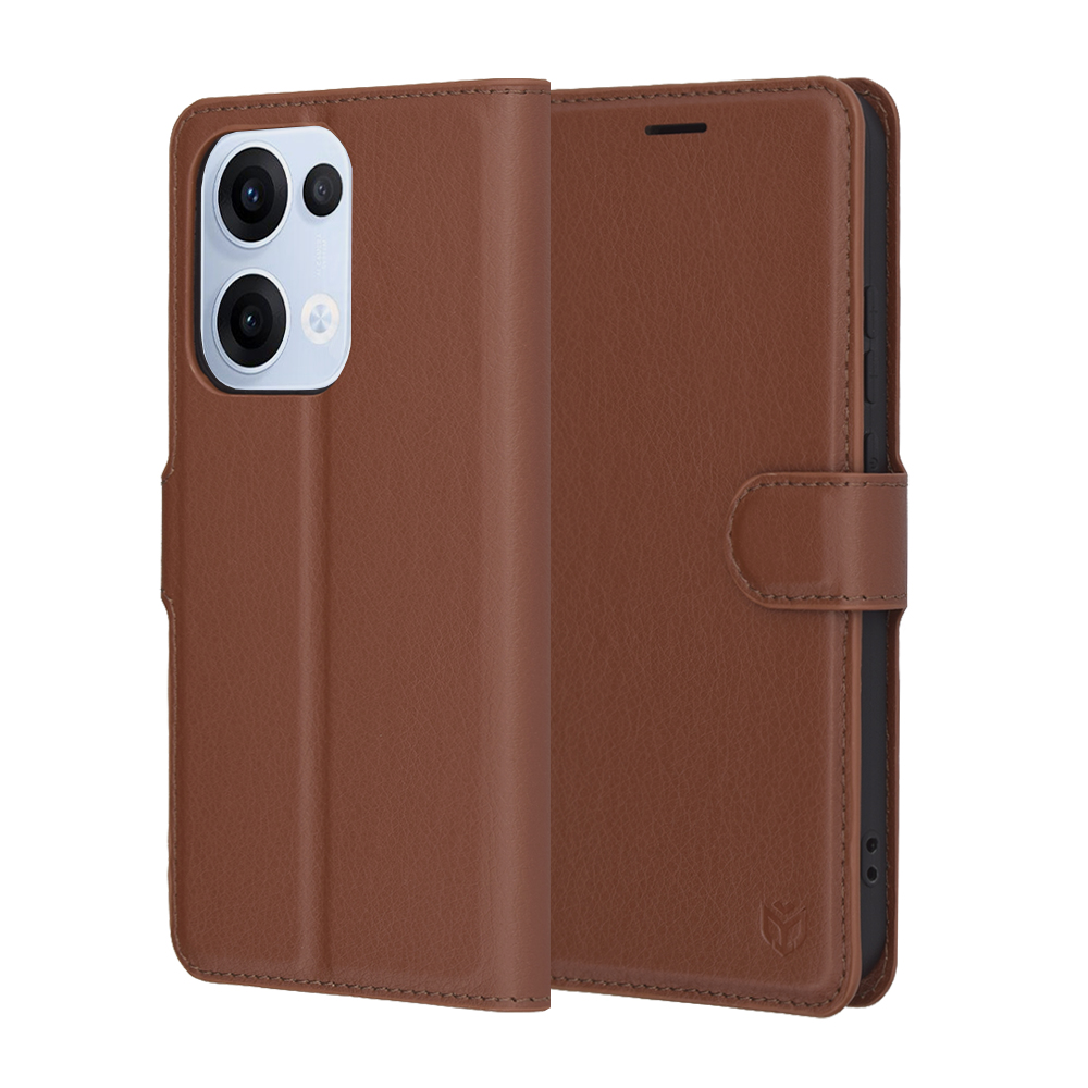 Pouzdro Techsuit Leather Folio pro Oppo Reno13 hnědé