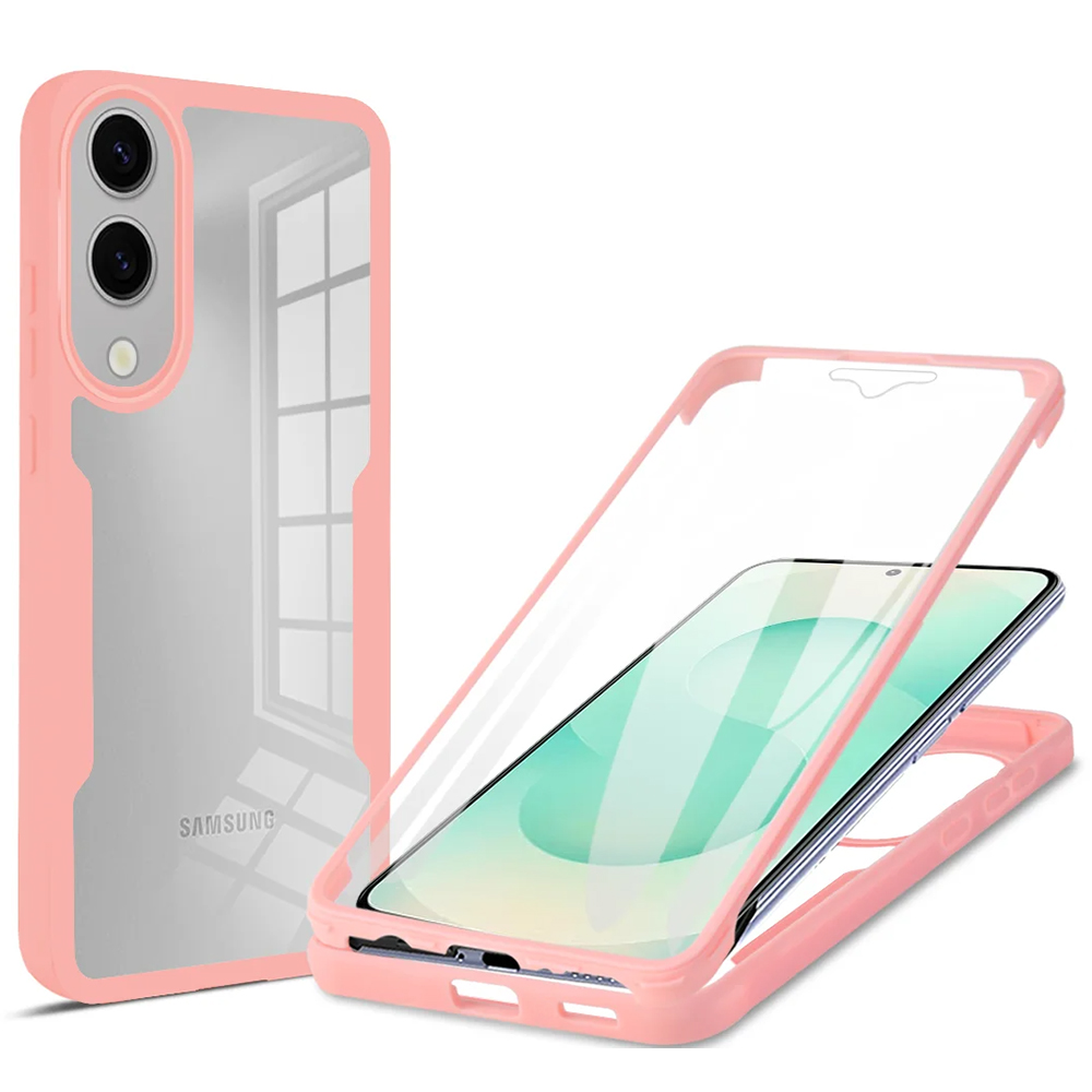 Techsuit ColorVerse 360 Series + Ochranné sklo Samsung Galaxy S25 Edge Růžová