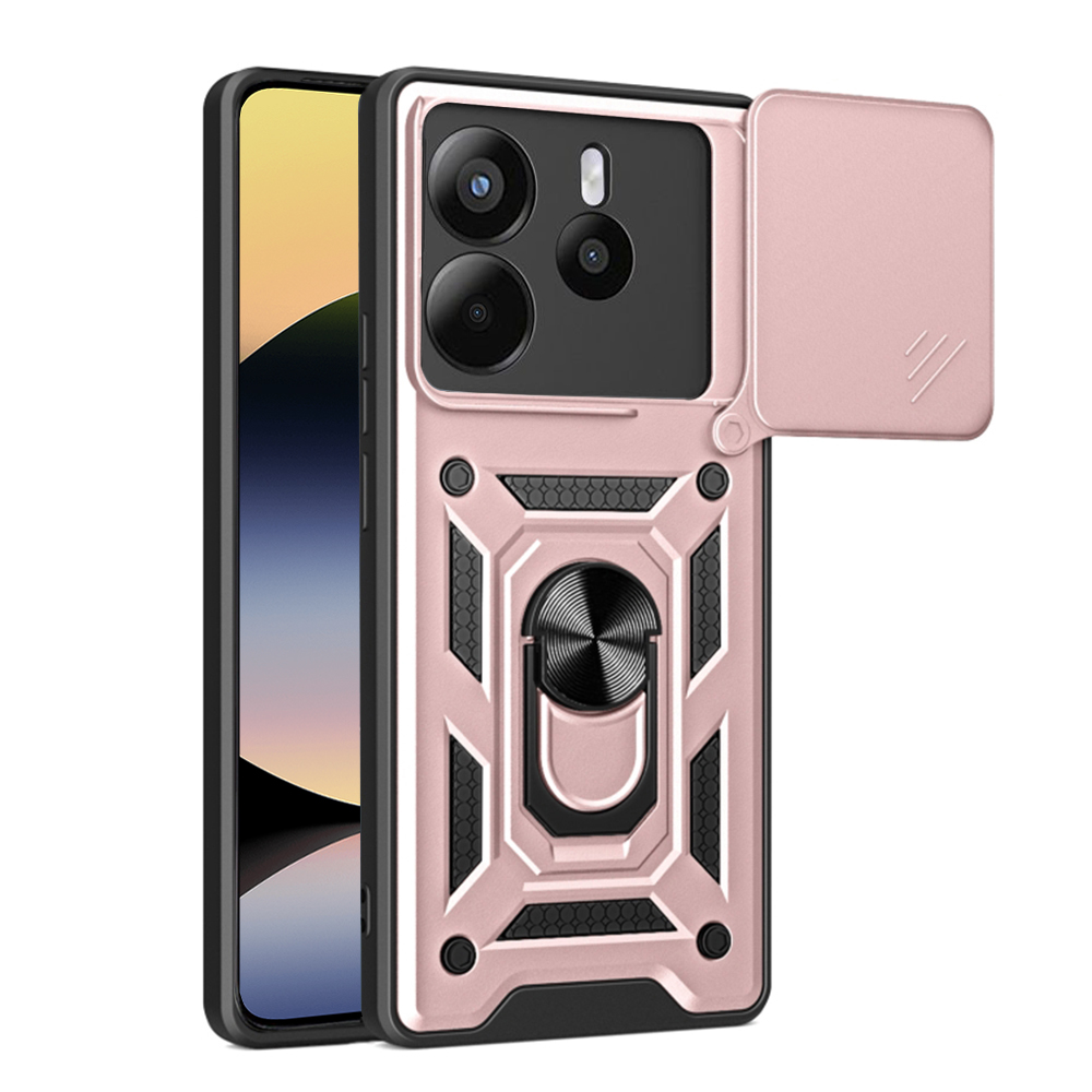 Techsuit CamShield Series Xiaomi Redmi Note 14 4G (Standard) růžově zlatý
