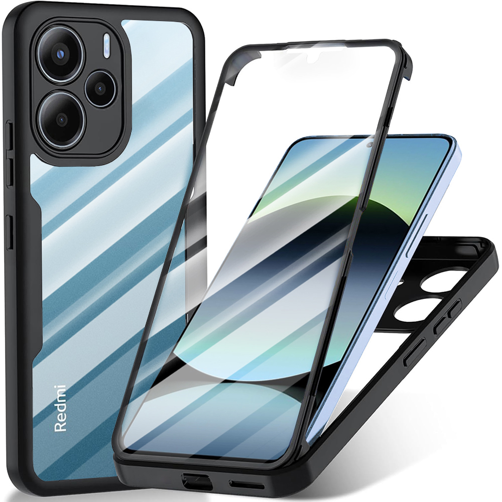 Techsuit ColorVerse 360 Series + Ochranné sklo Xiaomi Redmi Note 14 4G Černá