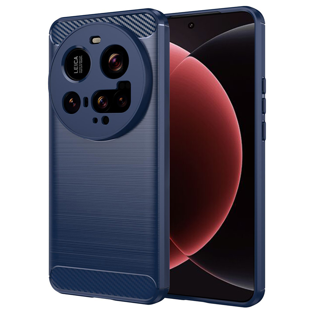 Pouzdro Techsuit Carbon Silicone pro Xiaomi 15 Ultra modré