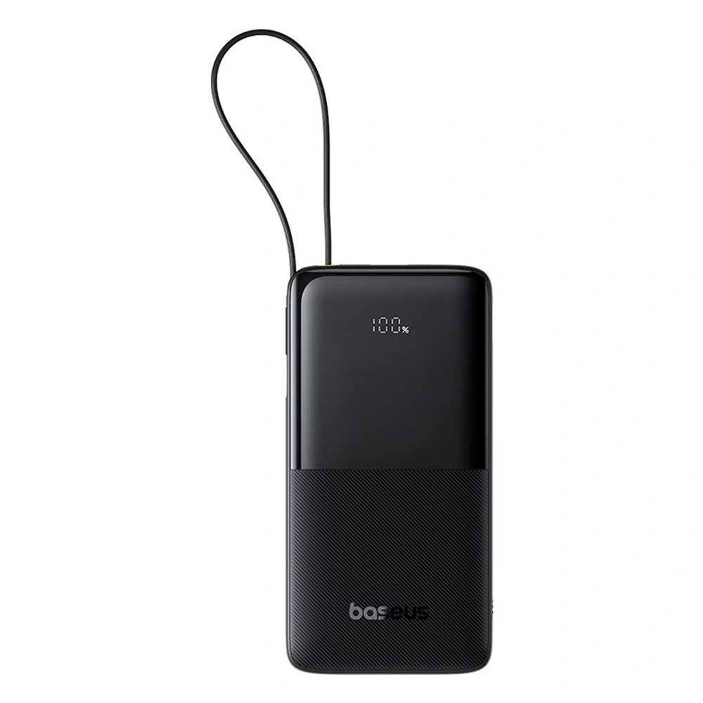 Baseus Power Bank Bipow 2 s vestavěným USB-C kabelem 20000mAh 20W černá
