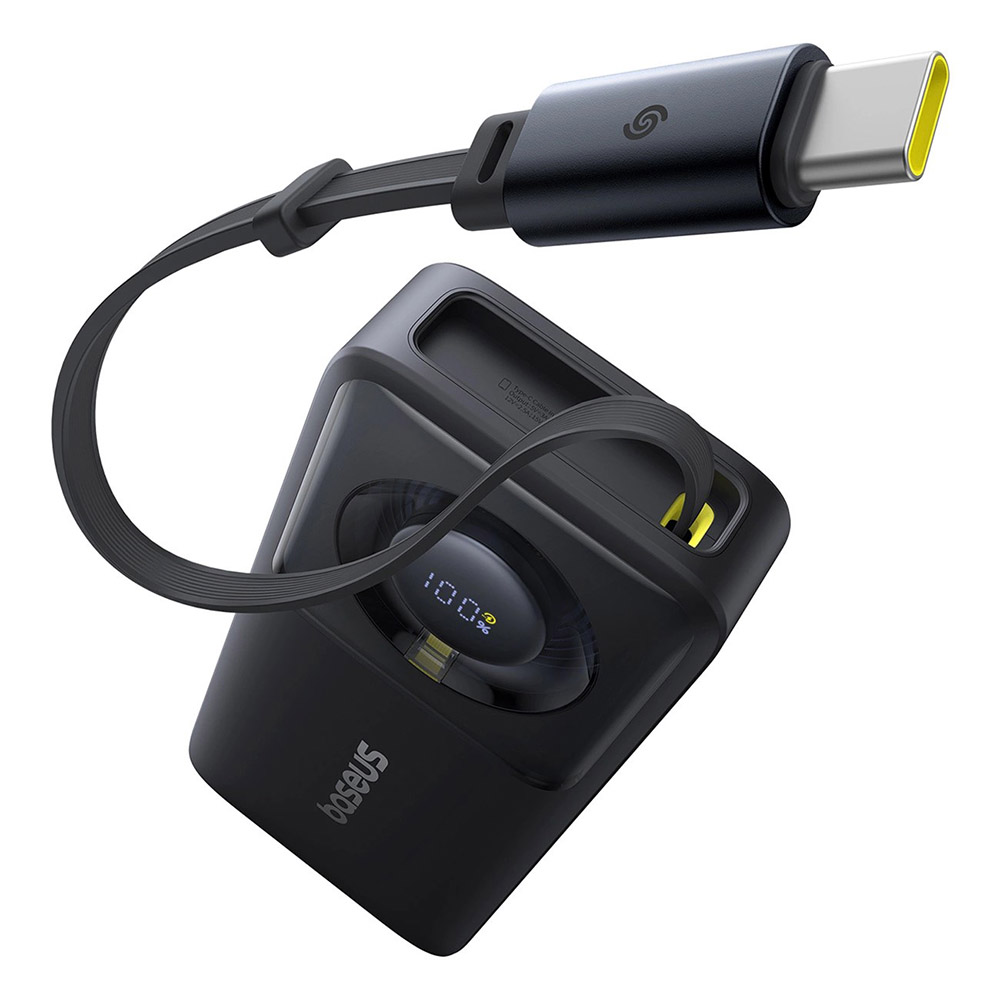 Baseus Power Bank Free2Pull s USB-C kabelem 10000mAh 30W černá