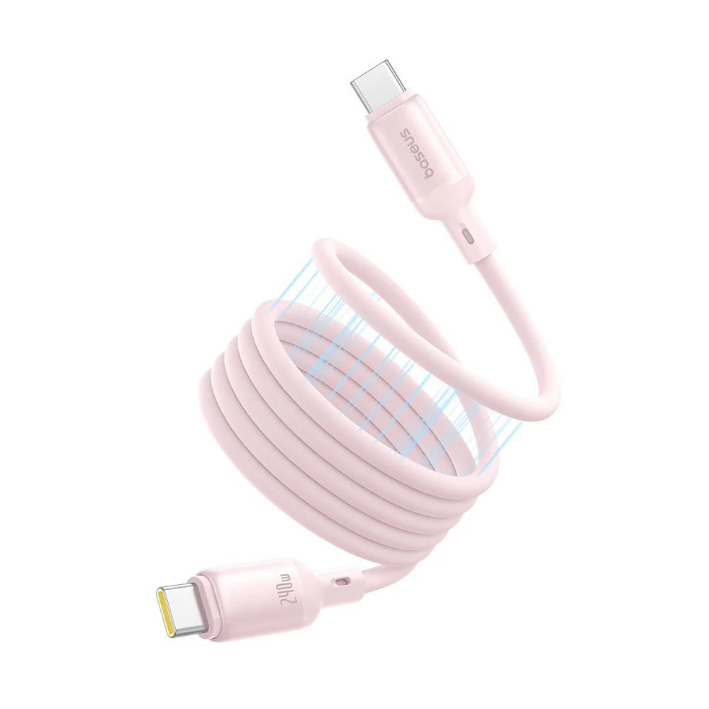 Baseus Data Cable PicoGo magnetický Type-C na Type-C 240W růžový 1m