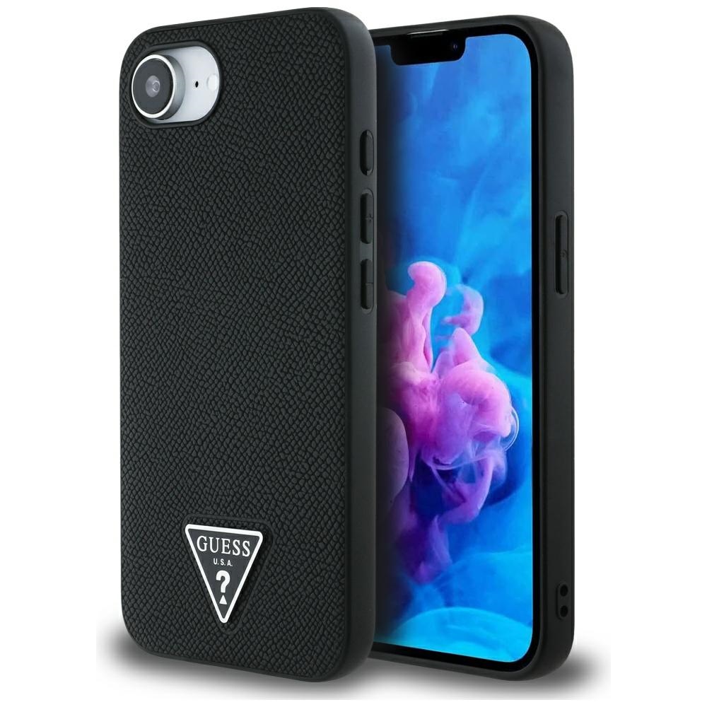 Guess Grained PU Triangle Logo MagSafe GUHMPSE4PGTSPSK iPhone 16e černý