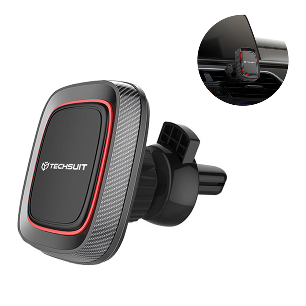 Techsuit Car Holder MagGrip S5 Držák do auta na větrací mřížku černý červený