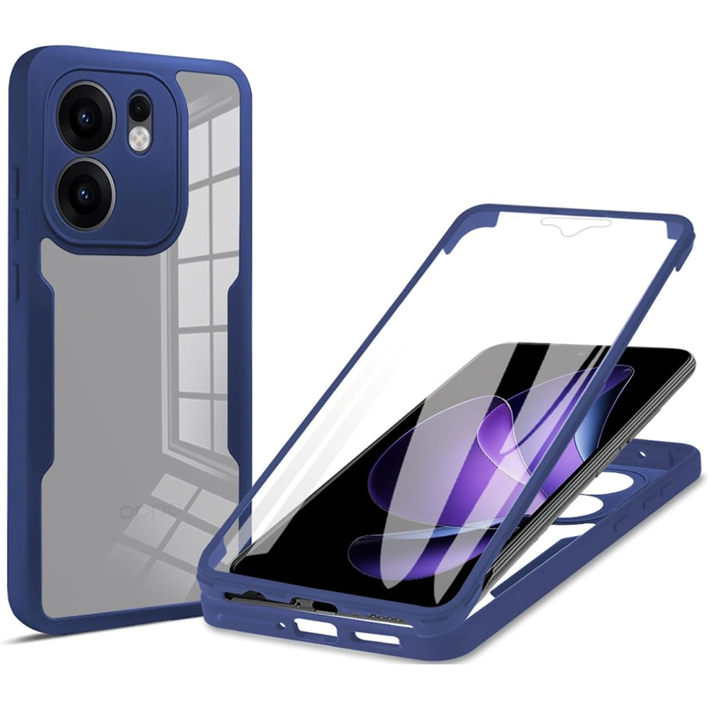 Techsuit ColorVerse 360 Series + Ochranné sklo Oppo Reno13 F 4G / Reno13 F 5G / Reno13 FS 5G Modrá