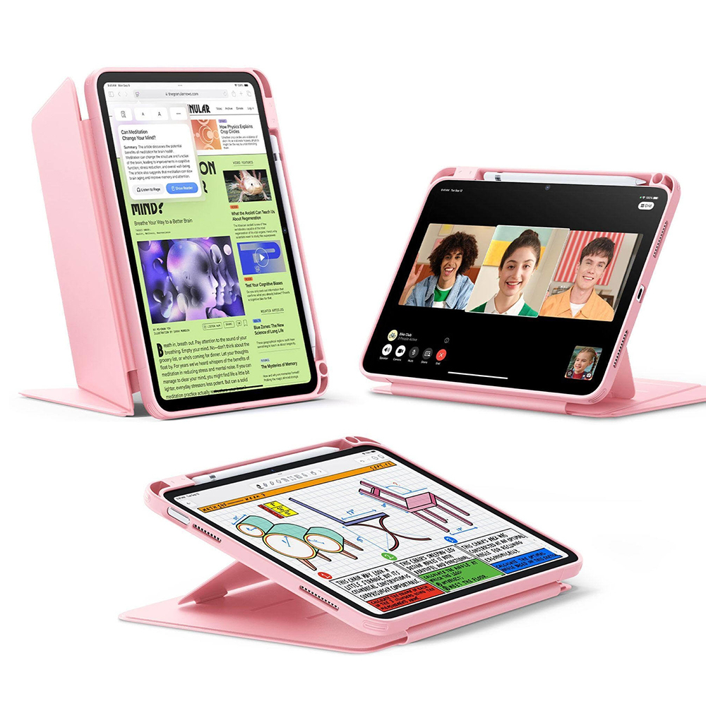 ESR Flip Hybrid s držákem na tužku iPad 10 2022 10.9 / 11 2025 růžová