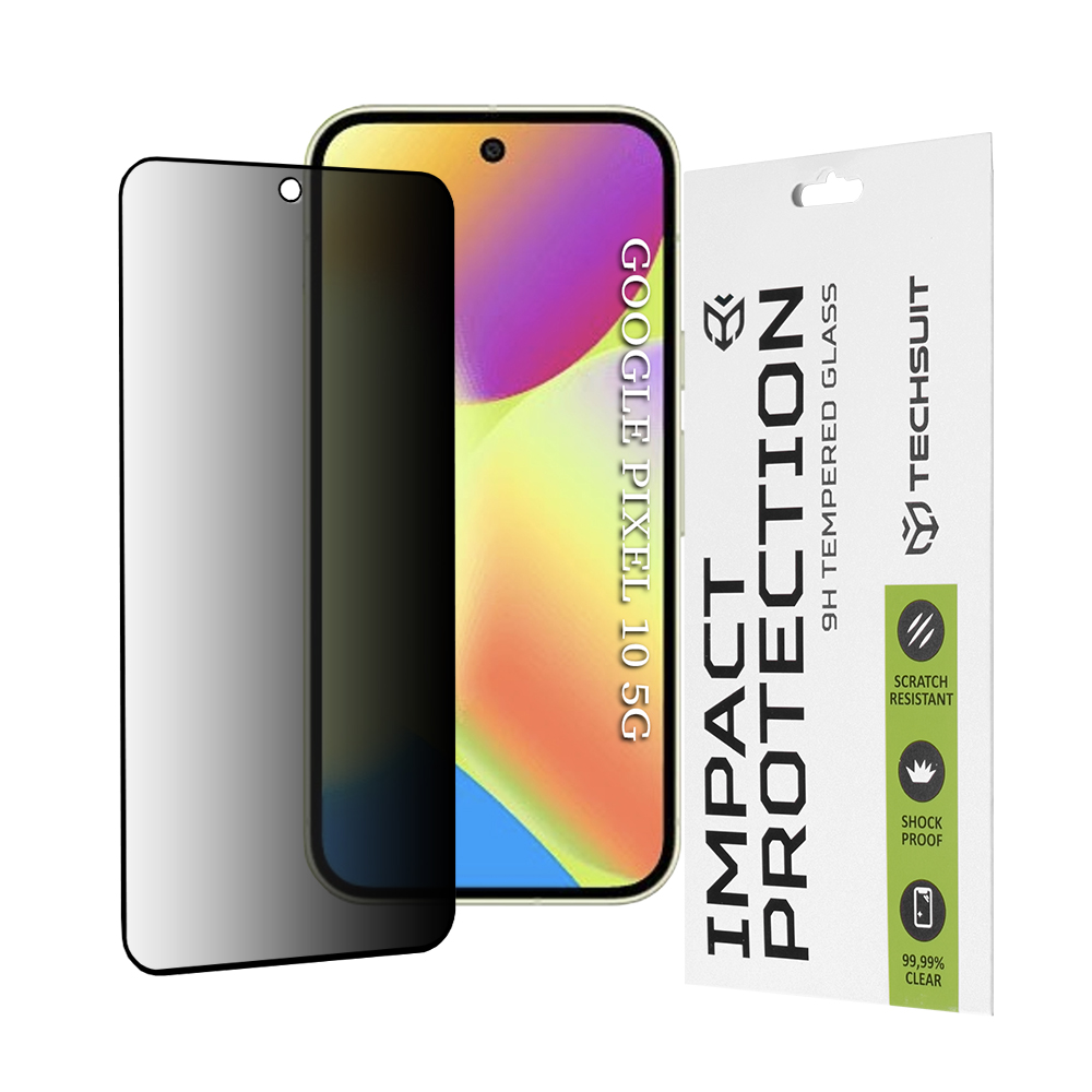 Ochranné sklo Techsuit 111D Privacy Full Glue pro Google Pixel 10 černé