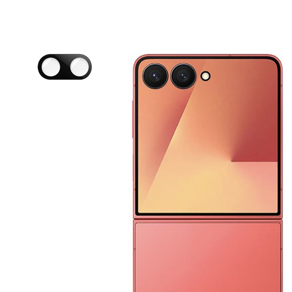 Techsuit - Ochranné sklo fotoaparátu - Samsung Galaxy Z Flip7 - Černá