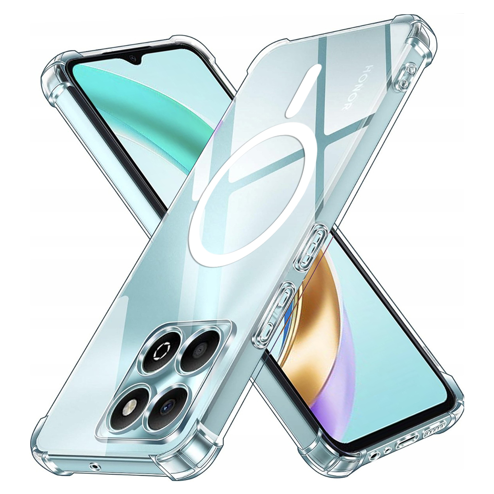 Techsuit Shockproof průhledný silikonový MagSafe pro Honor X6b průhledný