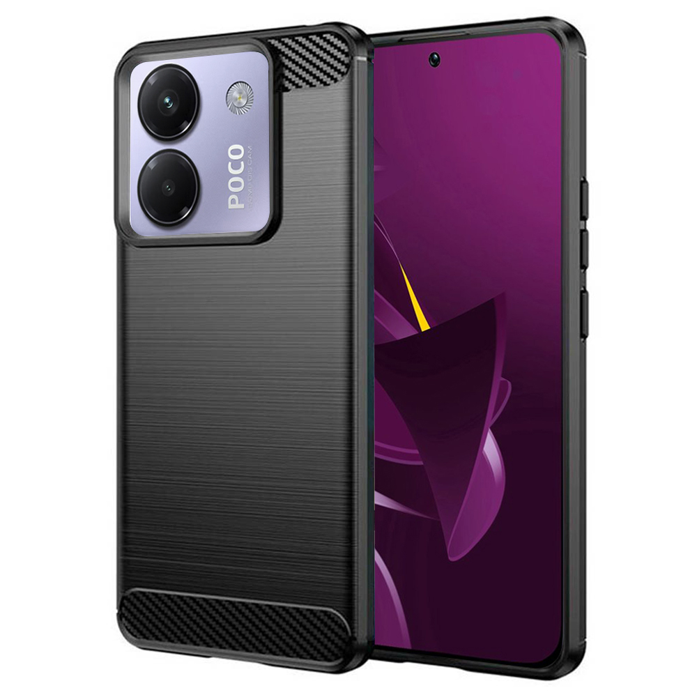 Techsuit Carbon Silicone pro Xiaomi Poco M7 Pro 5G černý