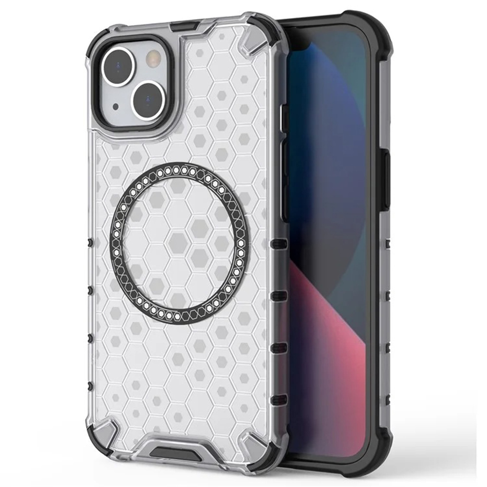 Techsuit HoneyComb Shield MagSafe iPhone 14 bílá