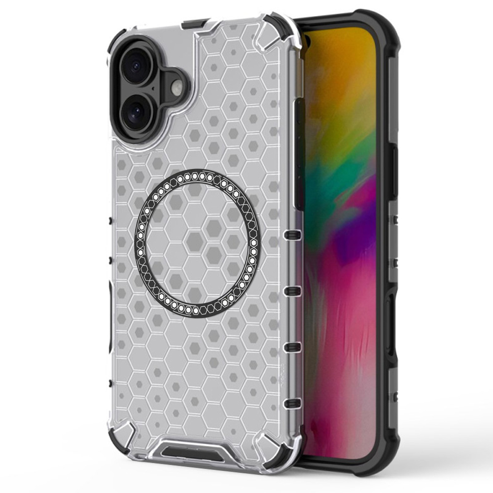Techsuit HoneyComb Shield MagSafe iPhone 16 bílý