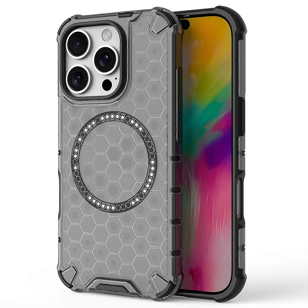 Techsuit HoneyComb Shield MagSafe pro iPhone 16 Pro Max černý