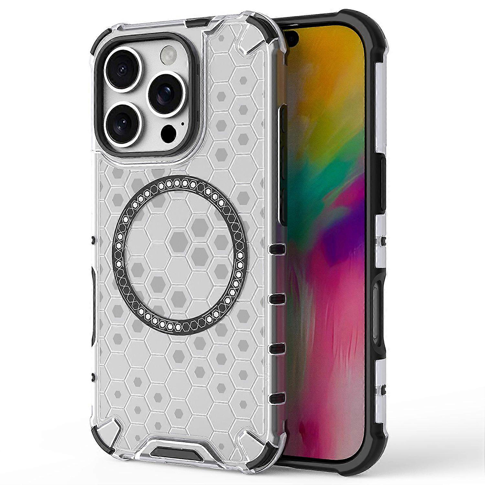 Techsuit HoneyComb Shield MagSafe pro iPhone 16 Pro Max bílý