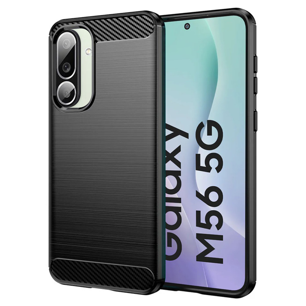 Techsuit Carbon Silicone pro Samsung Galaxy M56 černý