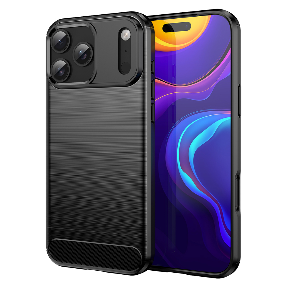 Techsuit Carbon Silicone pro iPhone 17 Pro Max černý
