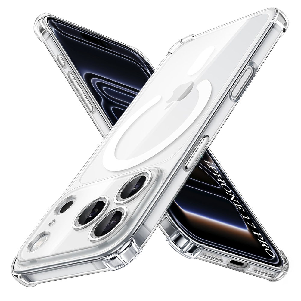 Techsuit Shockproof průhledný silikonový MagSafe iPhone 17 Pro průhledný