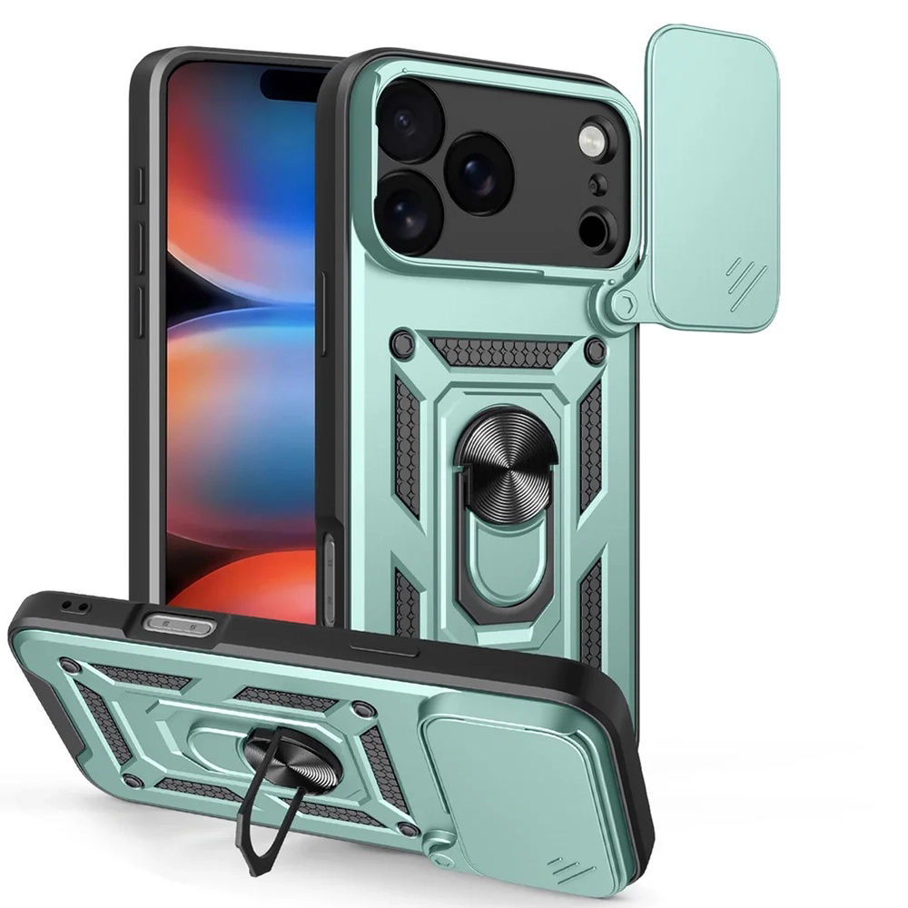 Techsuit CamShield Series pouzdro pro iPhone 17 Pro zelené