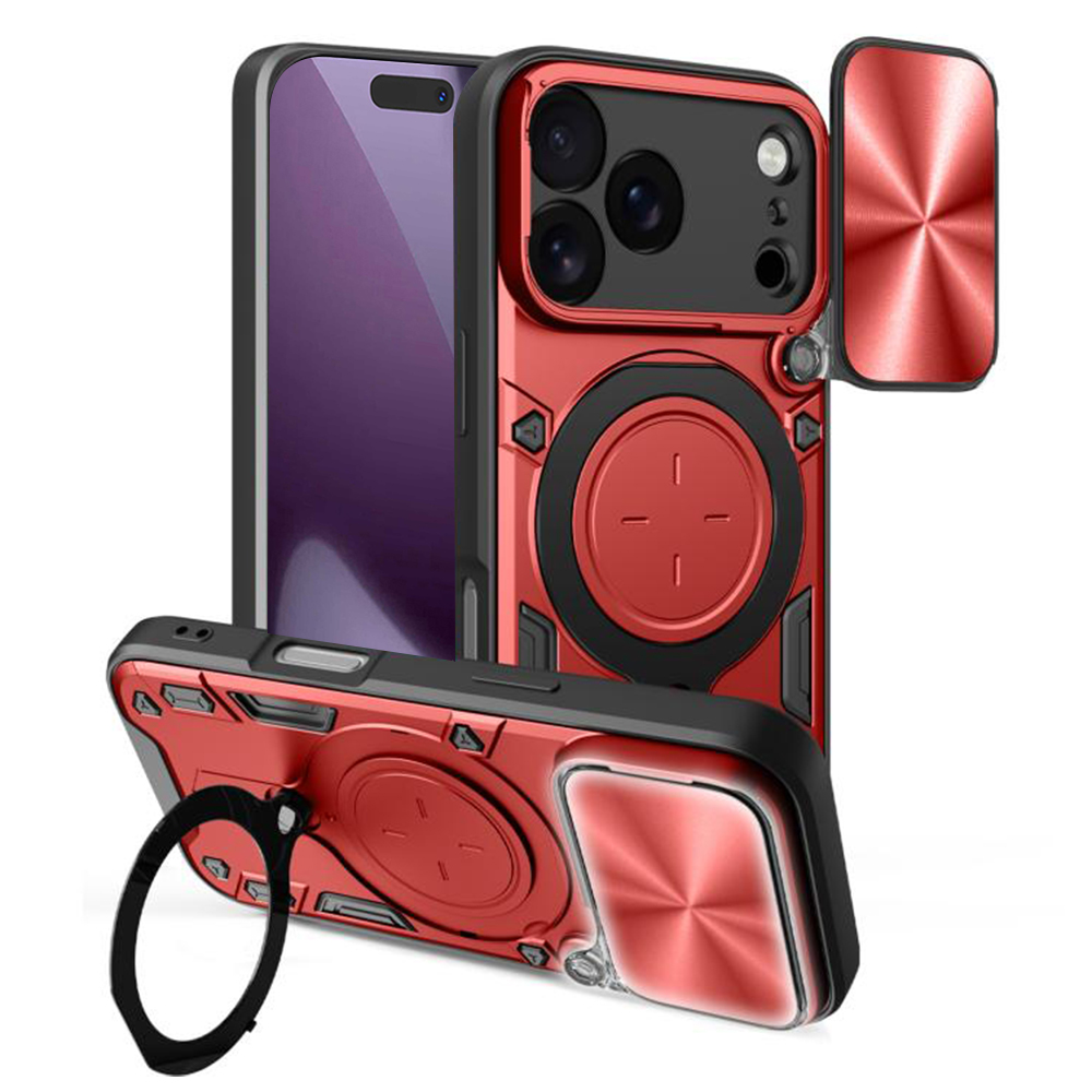 Techsuit CamGuard Pro pro iPhone 17 Pro červený