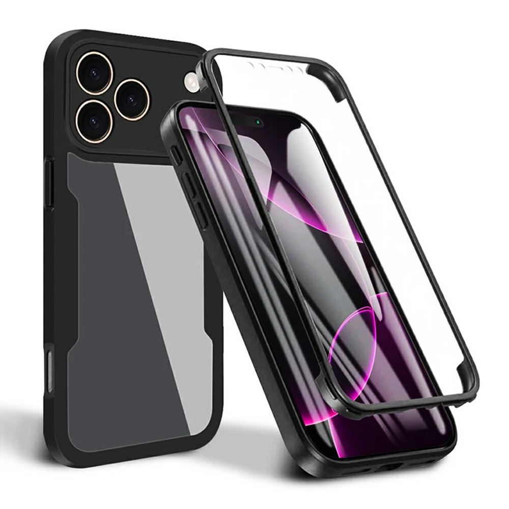 Techsuit ColorVerse 360 Series Ochranné sklo iPhone 17 Pro Černá
