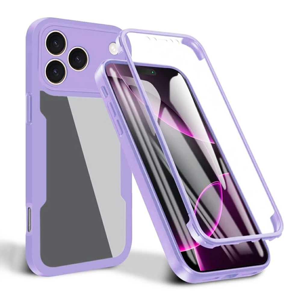 Techsuit ColorVerse 360 Series Ochranné sklo iPhone 17 Pro Fialová
