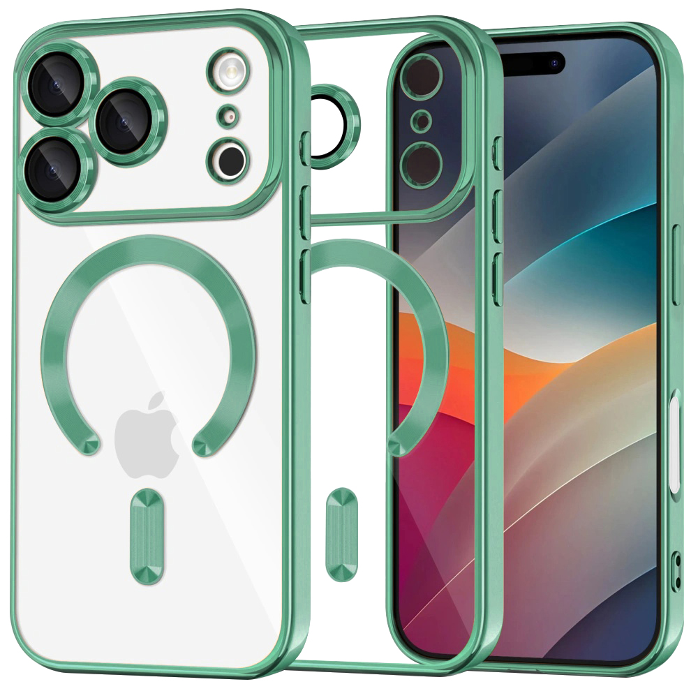 Techsuit Luxury Crystal MagSafe pro iPhone 17 Pro světle zelená