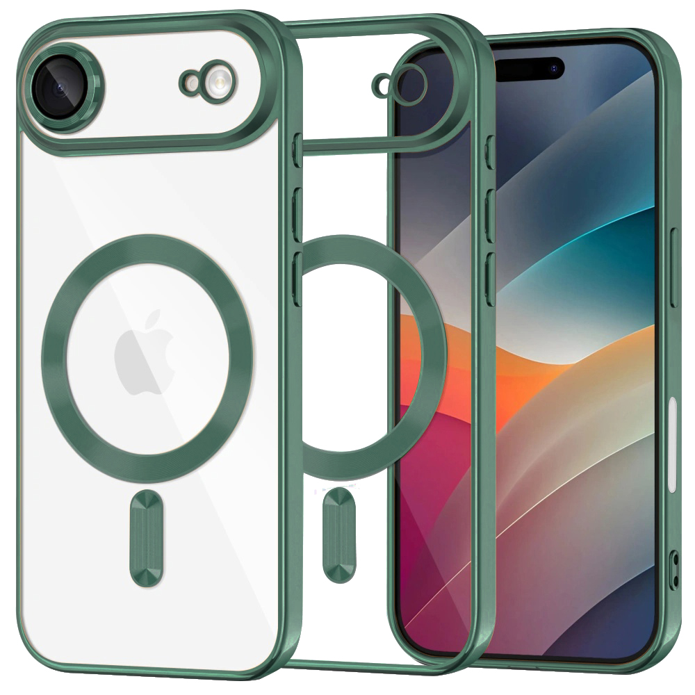 Techsuit Luxury Crystal MagSafe pro iPhone 17 Air v tmavě zelené