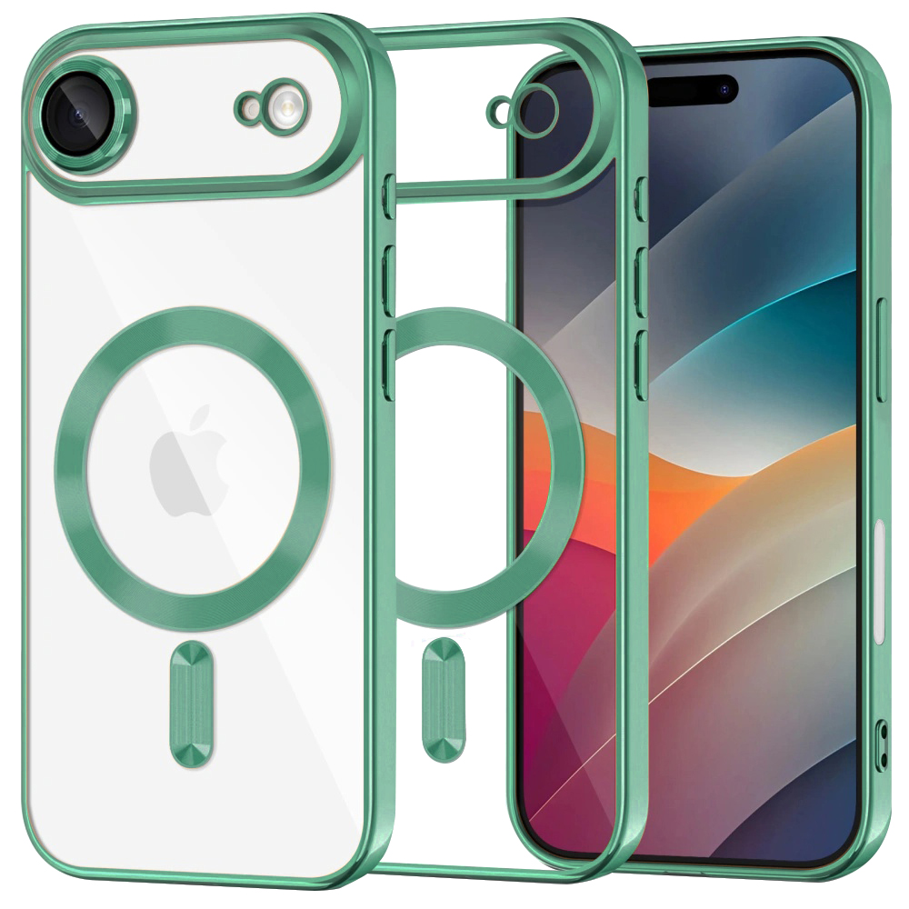 Techsuit Luxury Crystal MagSafe pro iPhone 17 Air světle zelená