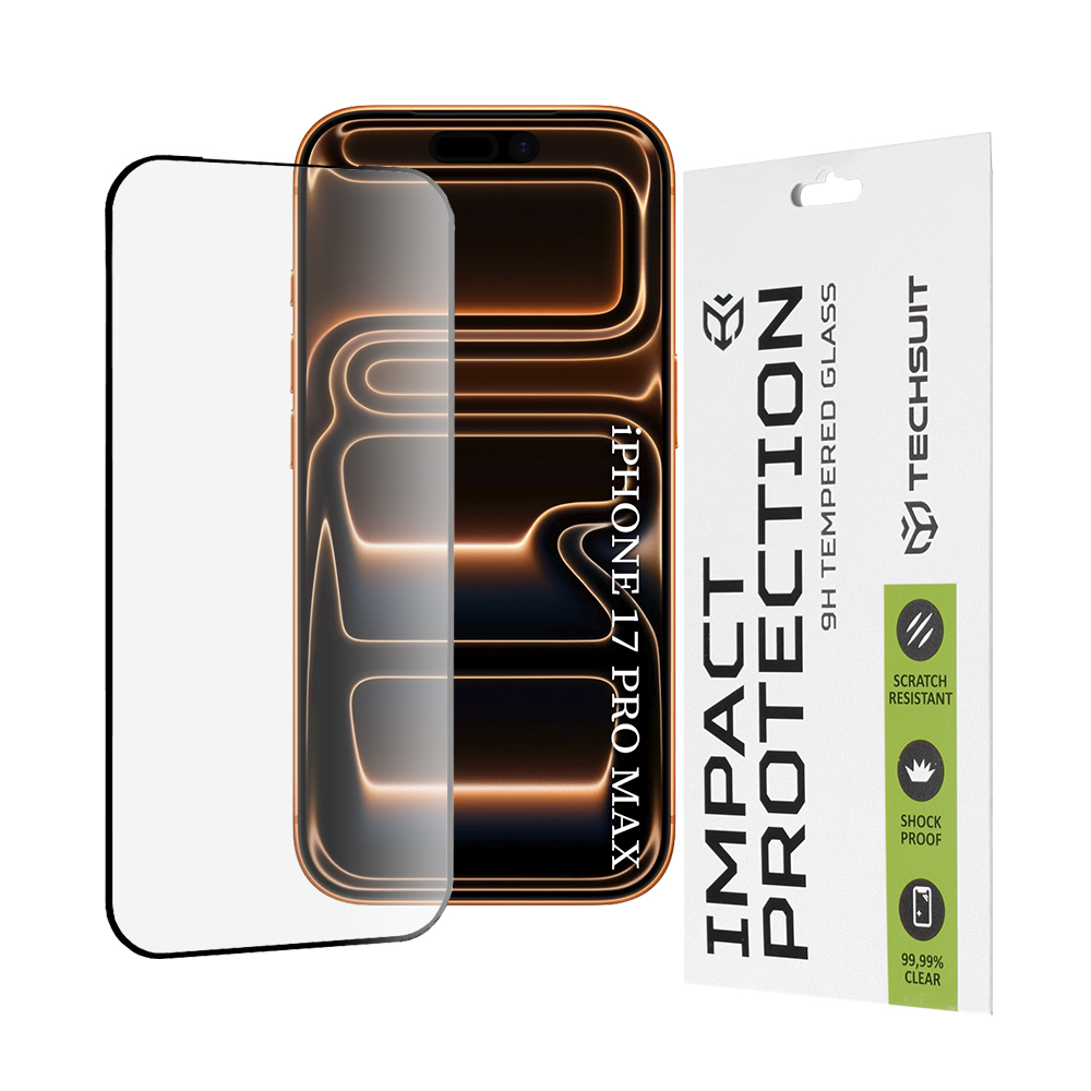 Ochranné sklo Techsuit 111D pro iPhone 17 Pro Max-18 Pro Max černé
