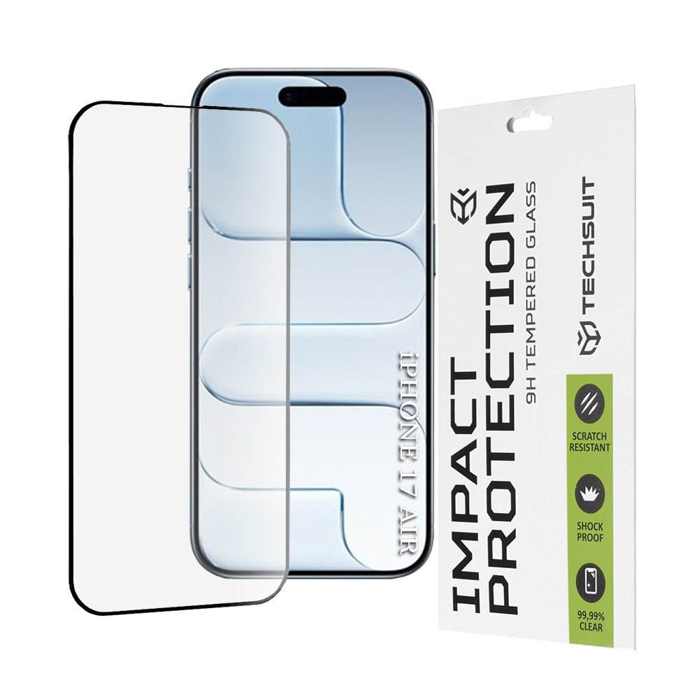 Ochranné sklo Techsuit 111D pro iPhone 17 Air černé