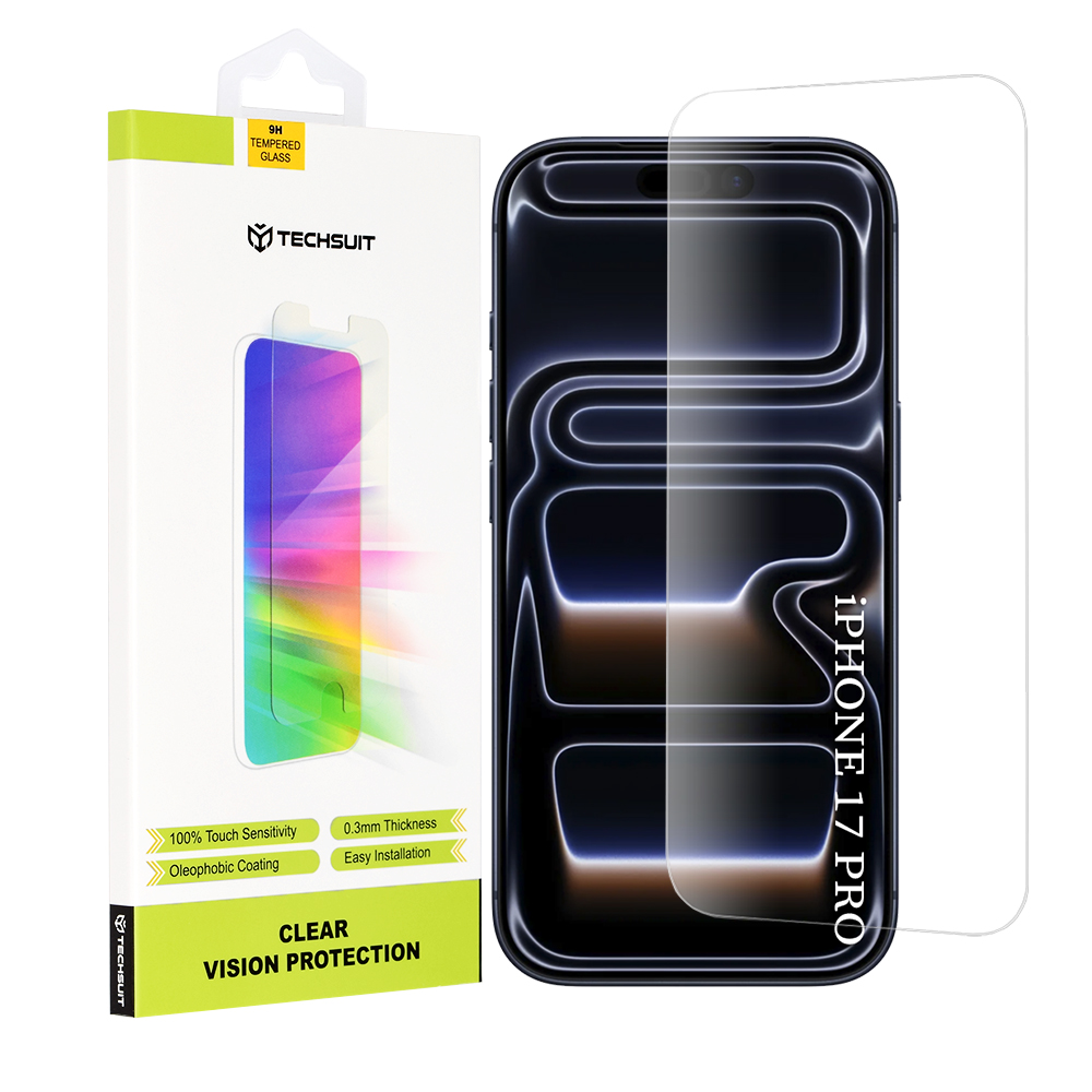 Techsuit Clear Vision Glass iPhone 17 Pro průhledný