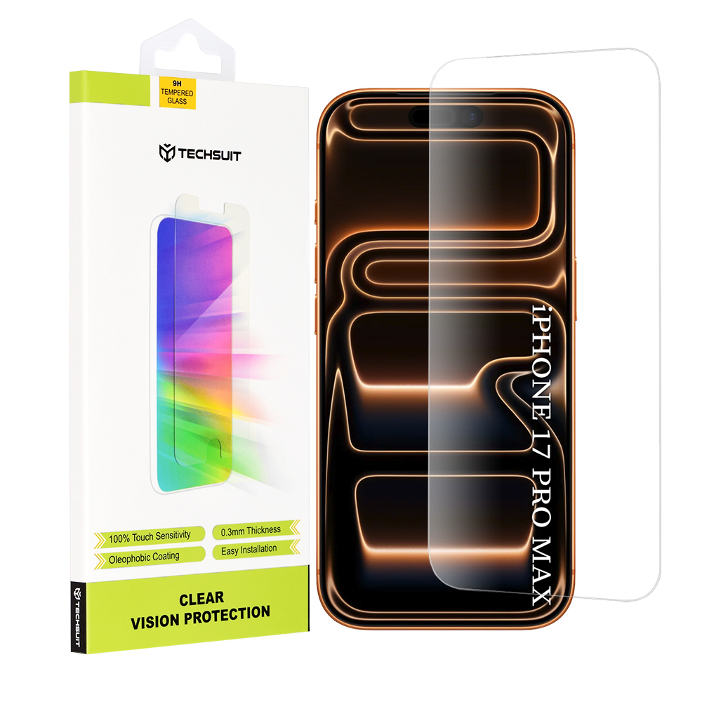 Techsuit Clear Vision Glass pro iPhone 17 Pro Max průhledný