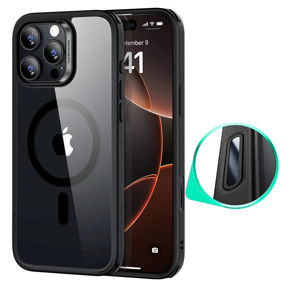 ESR Classic Hybrid HaloLock pro iPhone 16 Pro Max čirý černý
