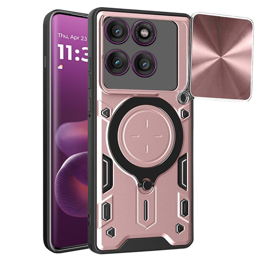 Pouzdro Techsuit CamGuard Pro pro Motorola Edge 60 Pro růžově zlatá